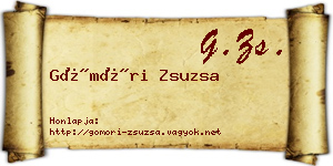 Gömöri Zsuzsa névjegykártya